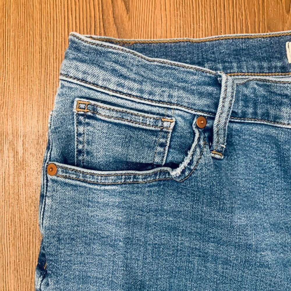 Womens Madewell 9" Midrise Skinny Crop Jeans 5 Button Closure Size 32 - Picture 5 of 13